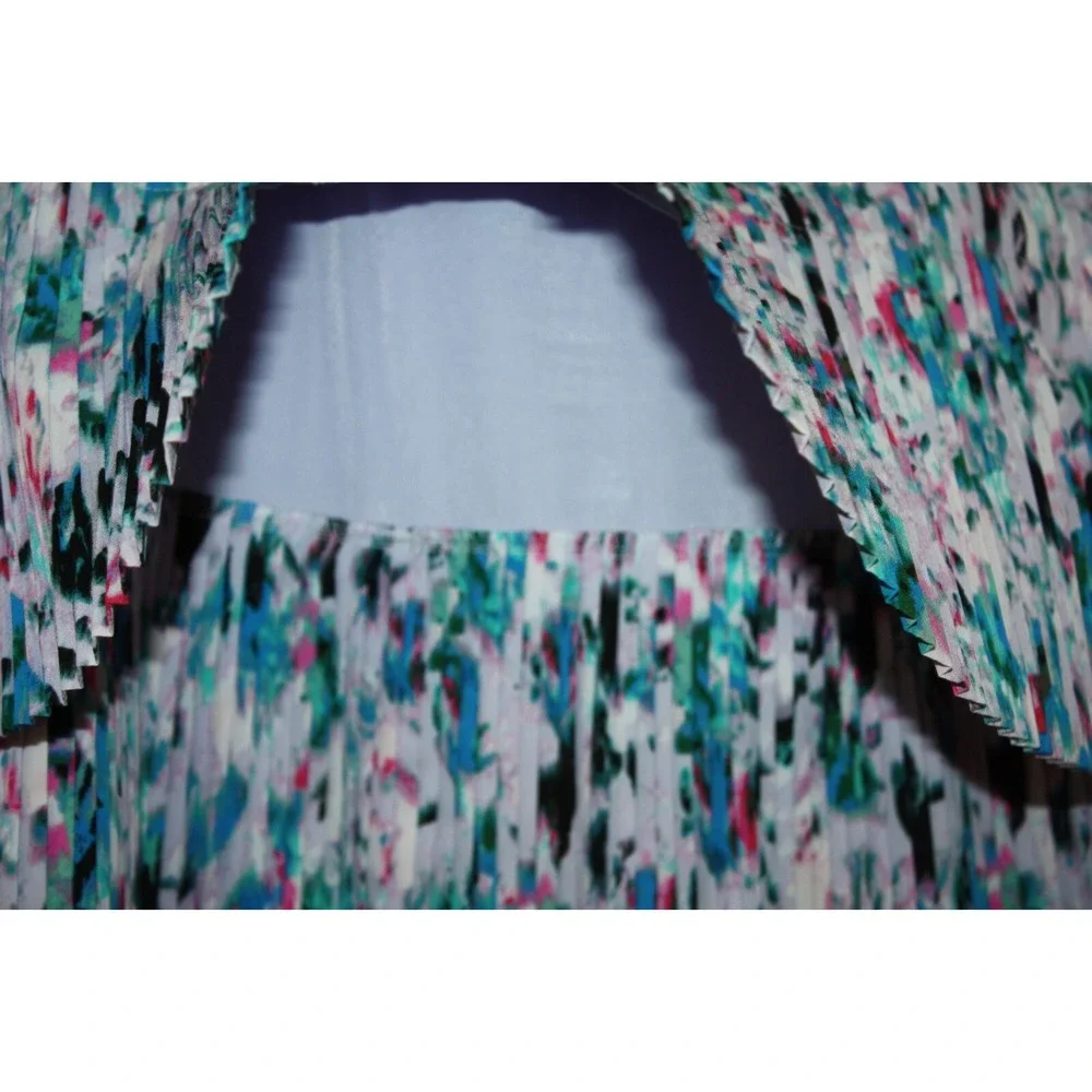 J.CREW Skirt Womens 4 Mulitcolor Tier Pleated Skater Mini Skirt Boho Fairy Paint